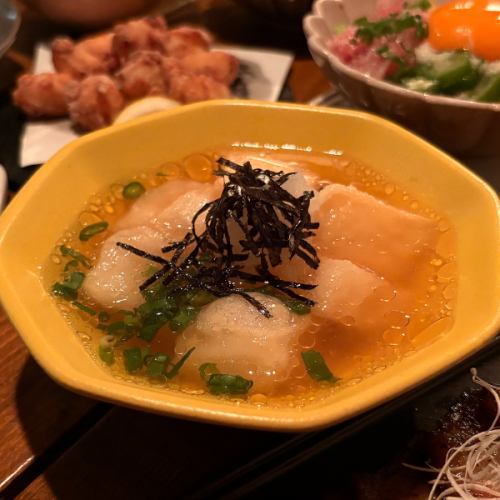 Deep-fried Camembert and mochi