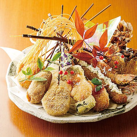 Take-out: Variety of deep-fried skewers