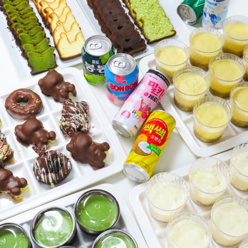 韓国コンビニゾーンでデザートなども食べ放題に！