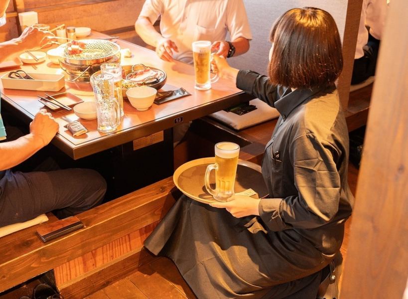 全て半個室席！まわりを気にせず、お仲間やご家族でお楽しみください！※写真はイメージとなります。