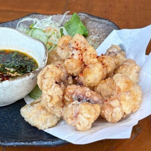 古夢のタコ唐　自家製ポン酢添え