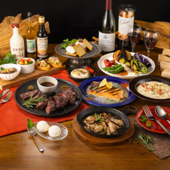 【至福の薪焼きフルコース】薪火プレミアムコース全10品(飲み放題付)