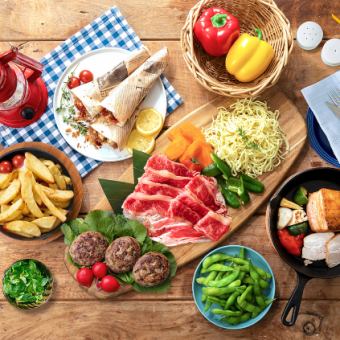 【オープン記念◎お得◎（4月16日まで）】食べ放題ポップスターBBQプラン（アルコール飲み放題）