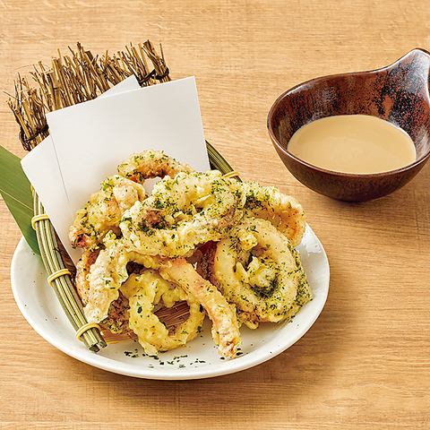 Squid tempura with mayonnaise sauce