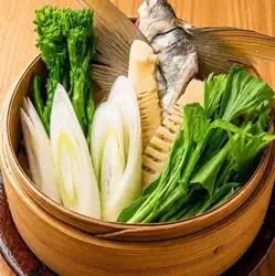 お魚と季節野菜のせいろ蒸し