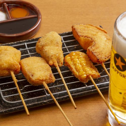 串カツ5種盛合せにく・ぶた・とり・野菜2種