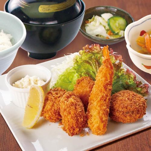 Fried oyster mix set meal