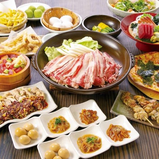 【陶板牛すき焼き】雅コース2時間飲み放題付き◆12品◆5500円