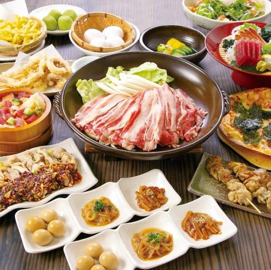 【陶板牛すき焼き】雅コース2時間飲み放題付き◆12品◆5500円