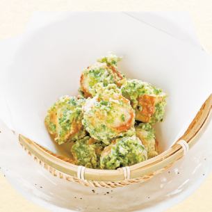 チーズ入りちくわの一口磯辺揚げ