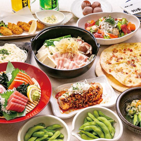 [Hot pot & hot pot final dish included] Hana course with 2 hours of all-you-can-drink ◆ 10 dishes ◆ 5,300 yen