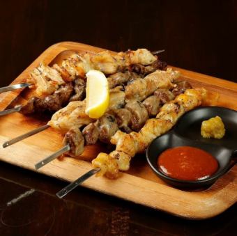 ジャンボ焼き鳥 5種盛合せ