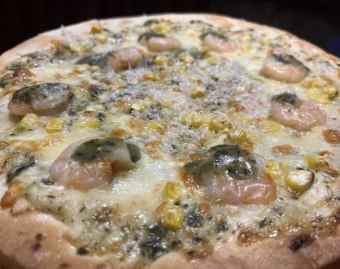 海老ジェノベピザ