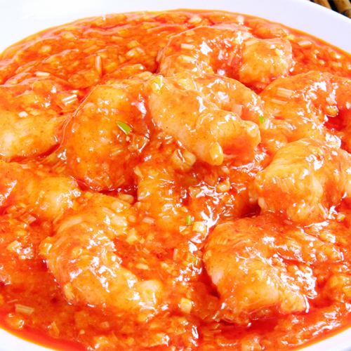 Originating from the Land of Tenpu: Stir-fried Shrimp with Chili Sauce/Simmered Shrimp with Chili Sauce/Assortment of Two Kinds of Large Shrimp