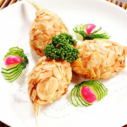 カニの爪揚げ(3本)/牡蠣のお好み焼き/牡蠣の唐揚げと野菜炒め