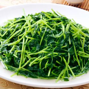 Stir-fried seasonal vegetables/Stir-fried pea sprouts with garlic/Stir-fried water spinach with garlic