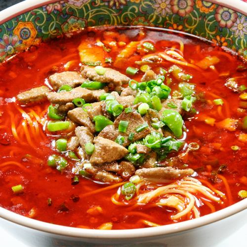 Super spicy soba with pork liver/Super spicy Sichuan soba/Super spicy Sichuan soba with seafood