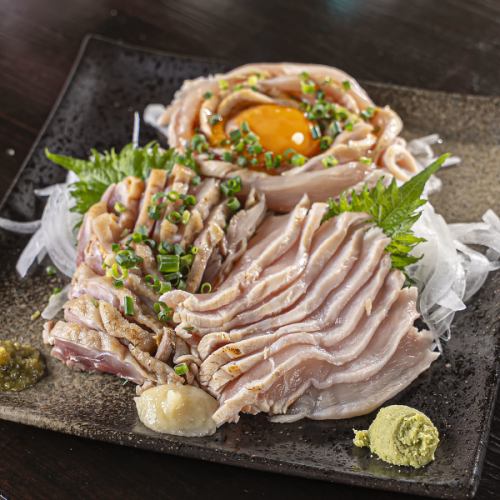 【鹿児島直送】 鶏刺し三点盛り