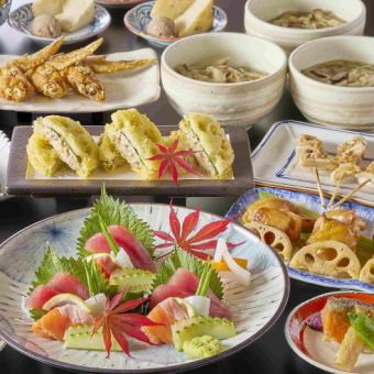 【秋の豪華とりかく逸品コース】全10品☆獺祭付2時間グランドプレミアム飲み放6,500円⇒6,000円