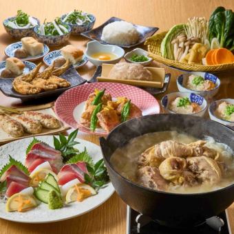 【冬季派对/年末派对】终极水炊火锅套餐(9道菜)☆含2小时标准畅饮 5,000日元