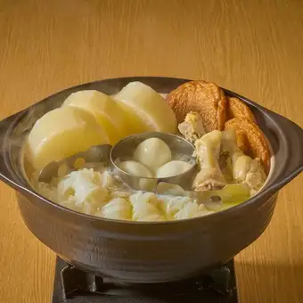 【秋の宴】鶏白湯おでん鍋コース全10品☆プレミアム飲放題2時間付6,000円⇒5,500円(27-O55-P)