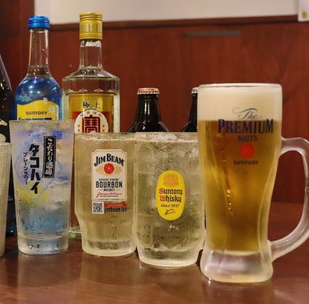A generous 120 minutes of all-you-can-drink standard course: 1700 yen