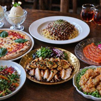 <日曜限定☆>「パパパスタンダードコース」特製パスタ・海老マヨフリット等7品2H飲み放題5000円