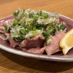 green onion salted pork tongue