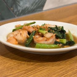 Stir-fried Shrimp and Green Vegetables with XO Sauce