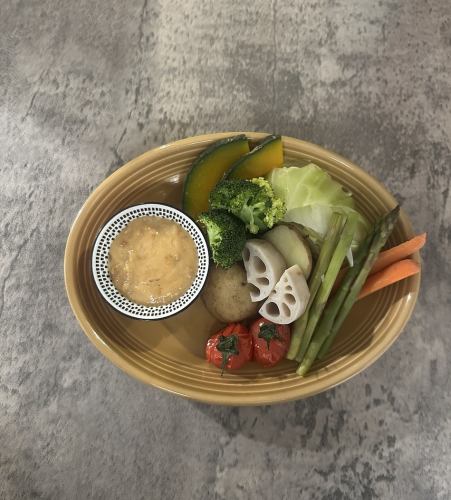 温野菜とふきのとうのバーニャカウダソース