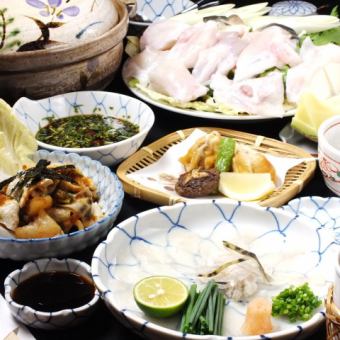 [Live Fugu Course] Full course of 6 seasonal fugu dishes 12,650 yen