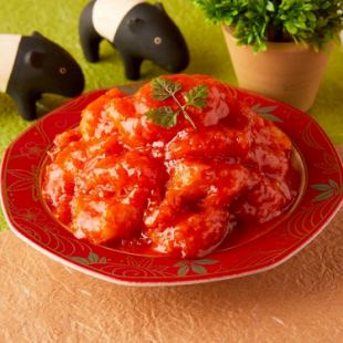 ピリ辛エビチリ