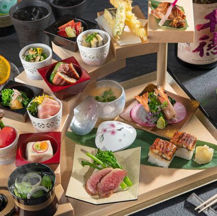 【旬のお料理を目で楽しむ】贅沢ランチやご友人との集まりに『-彩華御前-』全9品3800円※ランチ限定2800円