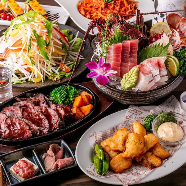 【最大120種食べ飲み放題】21種類の肉寿司や定番の焼き鳥、おつまみ、揚げ物など充実のラインナップ！