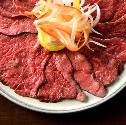 Roast beef carpaccio