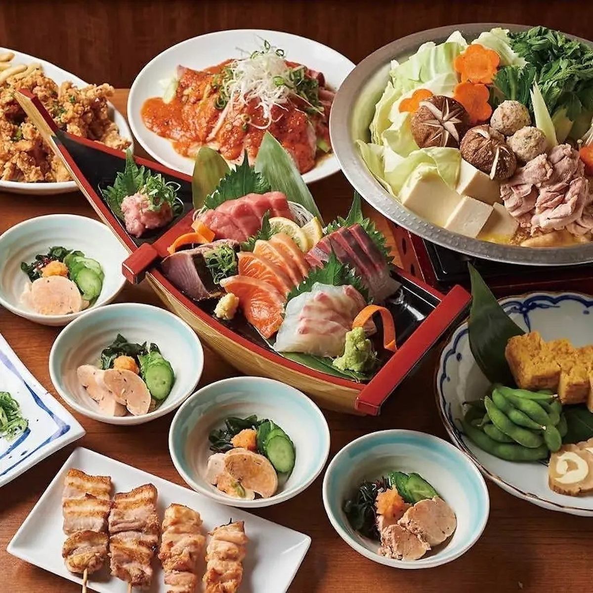 All seats are in private rooms! Courses with all-you-can-drink from 2,980 yen