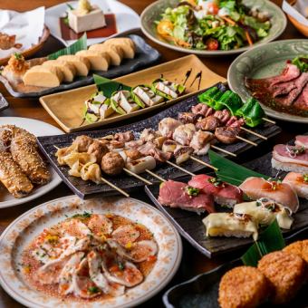 【毎日3H飲み放題付】九州地鶏を食べ尽くす！大満足・大満腹の全10品コース【5000円→4000円】