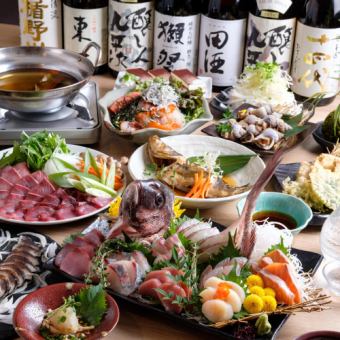 "Sakuraburi shabu-shabu course" with 20 brands of sake and all-you-can-drink for 2 hours 9,000 yen ⇒ 8,000 yen Farewell party, year-end party