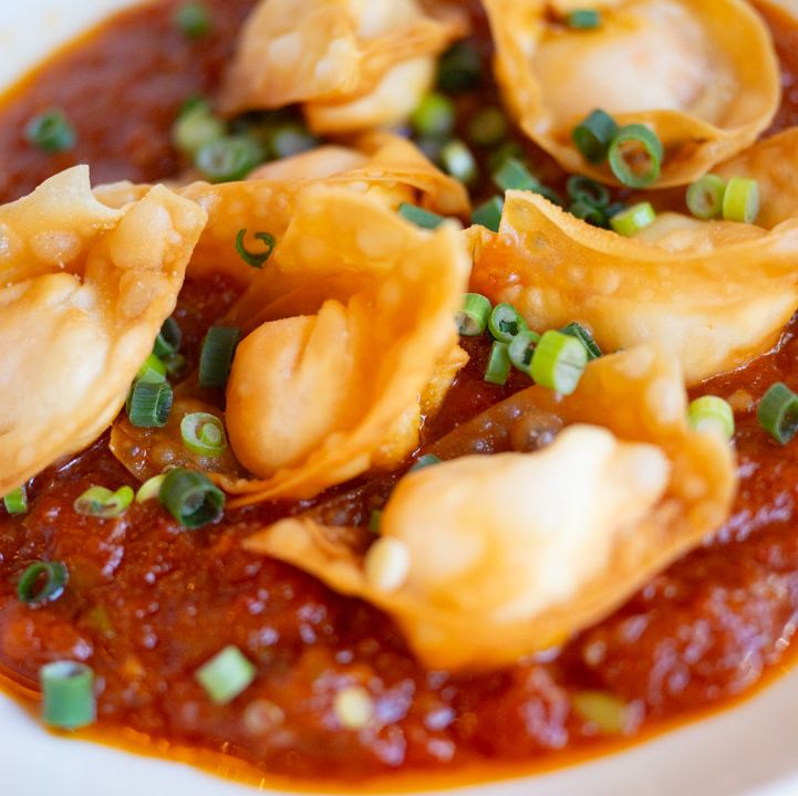 揚げ海老ワンタンチリソース