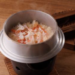 Crab rice pot