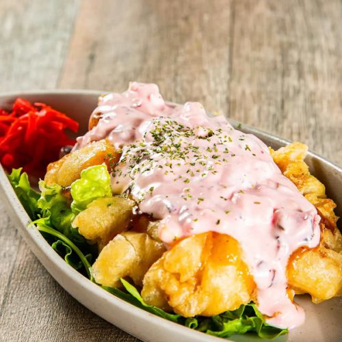 チキン南蛮 ～自家製柴漬け入りピンクのタルタル～