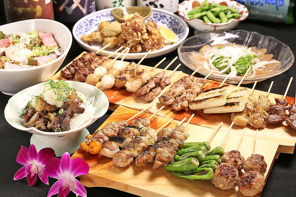 Weekdays only★120 minutes of all-you-can-drink skewered course 4,500 yen (same-day reservation OK)