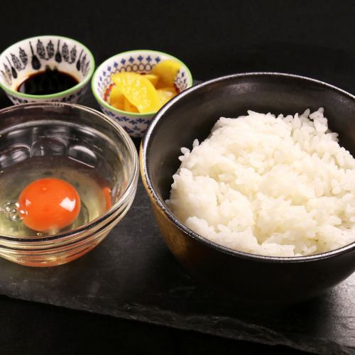 Rice with "Ranno Egg" from Oita Prefecture