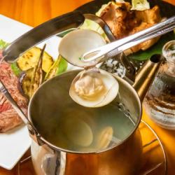 Specialty! Fresh shellfish kettle grill