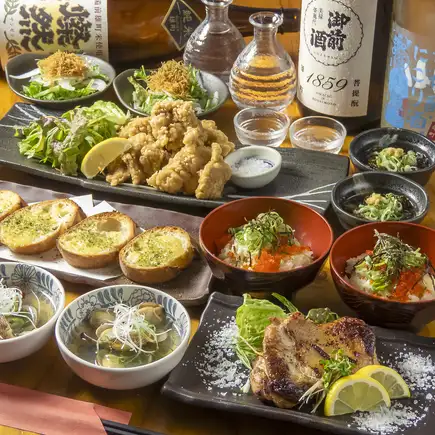 【コスパ最強◎】地鶏の塩麹焼き・アサリの酒蒸し・海鮮炊き込み飯/8品/90分飲放付/4500→4000円