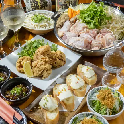 コスパ最強！鶏の出汁たっぷり【鶏白湯鍋コース】/7品/120分飲放付/5000円(税込)