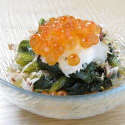 イクラとほうれん草御浸し