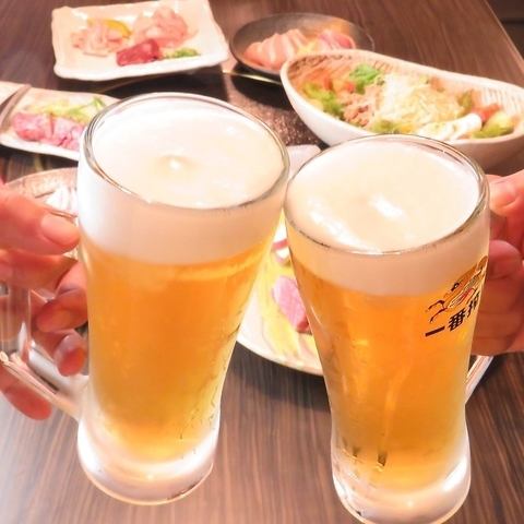 ガッツリ飲みたい方には3種の単品飲み放題