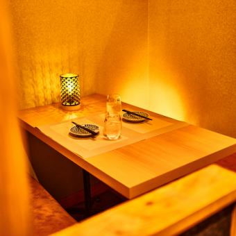 The indirect lighting and softly lit private rooms will help you forget the hustle and bustle of the city.Please come and enjoy a blissful time at our restaurant.