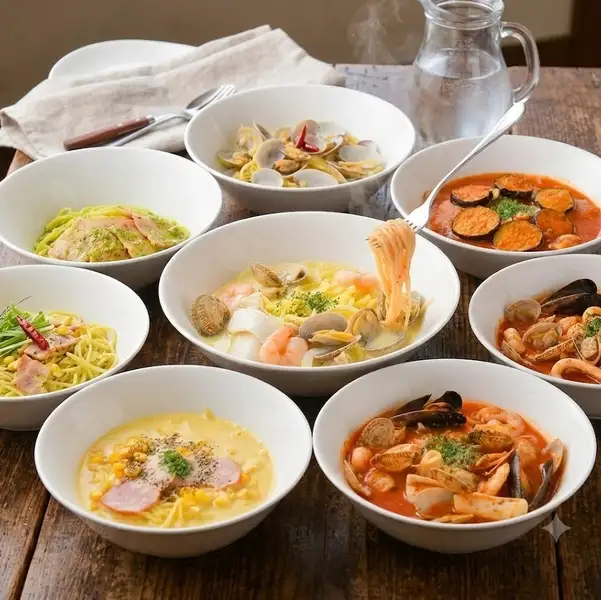 【もちもち生パスタ】約30種類の充実したスープパスタとピザ◆お一人様や女子会に最適